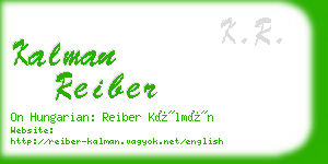 kalman reiber business card